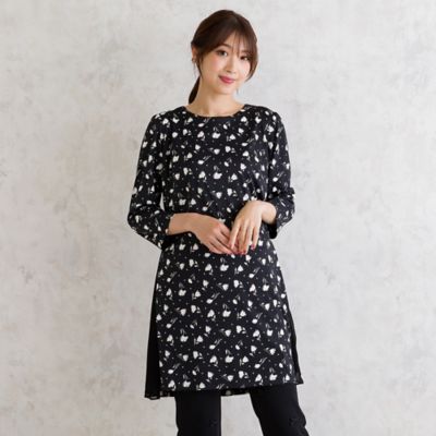 【一部予約販売】 サイドプリーツ切替チュニック（51026403） | Rose トップス