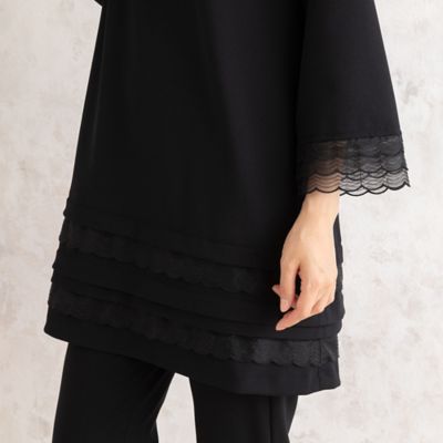 オーガンジー刺繍レースチュニック（51026405） | Rose
