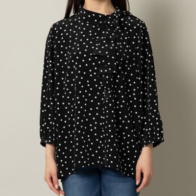 ランダムドットリボンブラウス（51031308） | Rose