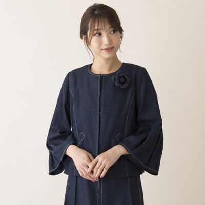 セットアップ対応】おとなデニムコサージュ付きジャケット（５１０３１４０３） | ファッション・服 | 三越伊勢丹オンラインストア・通販【公式】