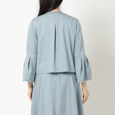 セットアップ対応】おとなデニムコサージュ付きジャケット