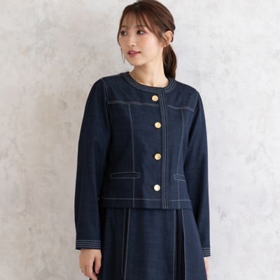 【セットアップ対応】おとなデニムジャケット（５１０３１５０５）