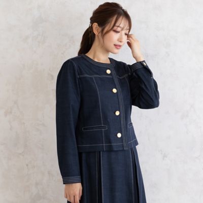 【セットアップ対応】おとなデニムジャケット（５１０３１５０５）
