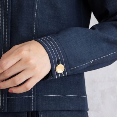 【セットアップ対応】おとなデニムジャケット（５１０３１５０５）