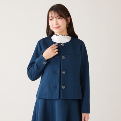 ダンボールニットノーカラージャケット（51031604） | Rose