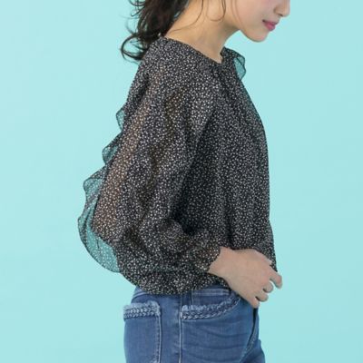 スリーブフリル小花ブラウス ５１０３２２１４ 三越伊勢丹オンラインストア 公式