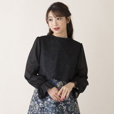 Rose Tiara 46 七分袖 リバーシブル ボレロ ネイビーカラー リバーシブルレースボレロ | ローズティアラ(Rose Tiara