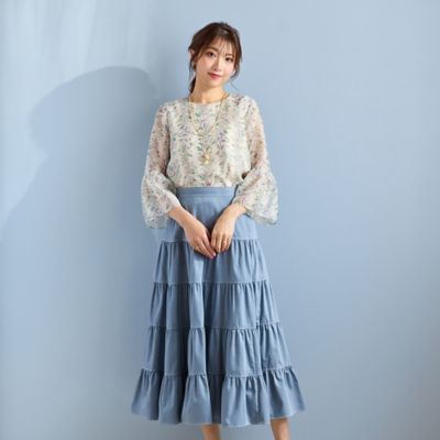 アプリコットフラワーブラウス（51032412） | Rose