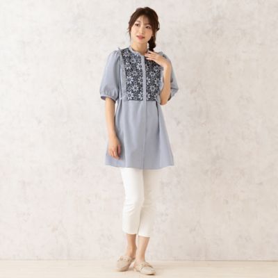 【人気のため追加】アイレット刺繍ブラウス（５１０３２５０５Ａ）
