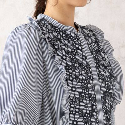 【人気のため追加】アイレット刺繍ブラウス（５１０３２５０５Ａ）