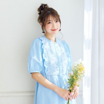 【人気のため追加】アイレット刺繍ブラウス（５１０３２５０５Ａ）