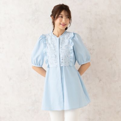 【人気のため追加】アイレット刺繍ブラウス（５１０３２５０５Ａ）
