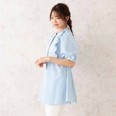 【人気のため追加】アイレット刺繍ブラウス（５１０３２５０５Ａ）