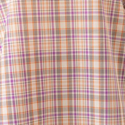 【セットアップ対応】オーガンジーチェックブラウス（５１０３２５０８）