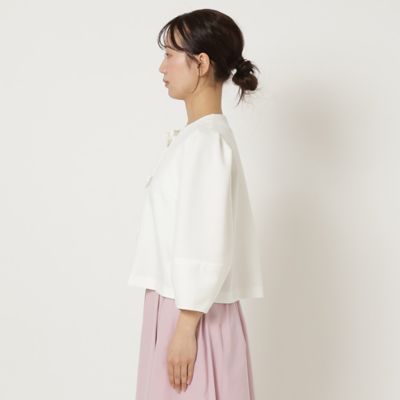 フロントリボンノーカラージャケット（５１０３２５１４）