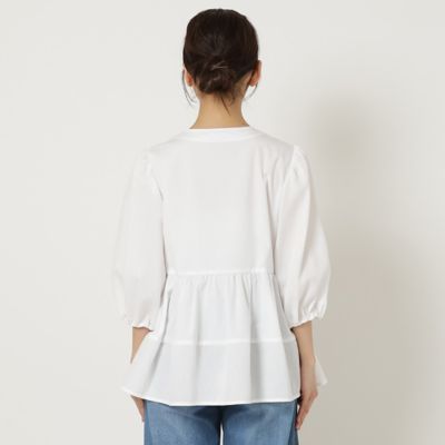 ローズティアラ ペプラム切替カットソー 46 新品 レディース