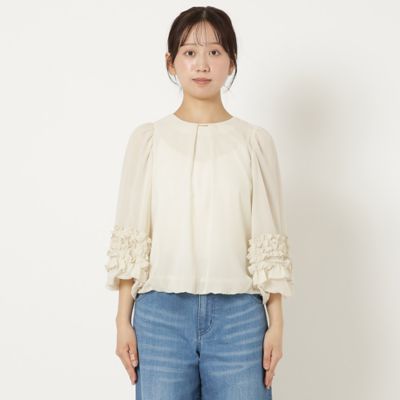 バルーンヘムブラウス（５１０３２５２１）