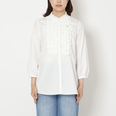 接触冷感／UVカット】フリルブラウス（51032605A） | Rose