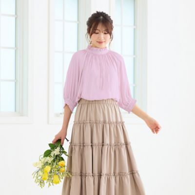 フリルバンドカラーブラウス（51032609） | Rose Tiara (Women