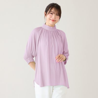 フリルバンドカラーブラウス（51032609） | Rose Tiara (Women