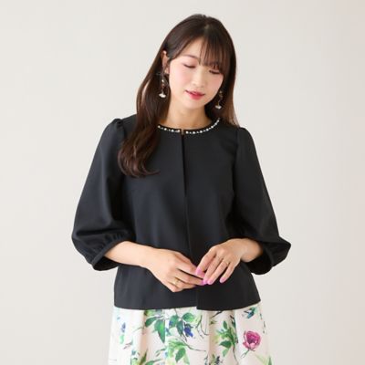 ＜Rose Tiara (Women/大きいサイズ)＞【ＵＶカット／イージーケア】ノーカラージャケット（５１０３２６１３）