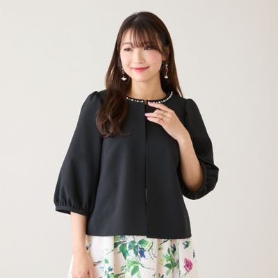 UVカット／イージーケア】ノーカラージャケット（51032613