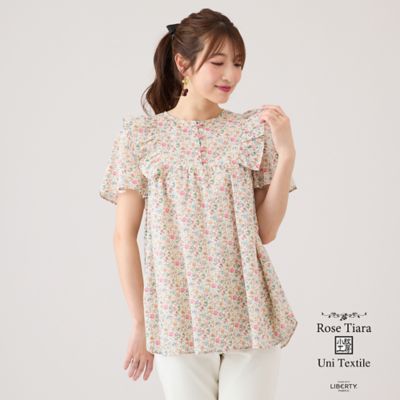 Ｒｏｓｅ　Ｔｉａｒａ　ｗｉｔｈ　ＬＩＢＥＲＴＹ　／　フリルブラウス（５１０３３５１６）