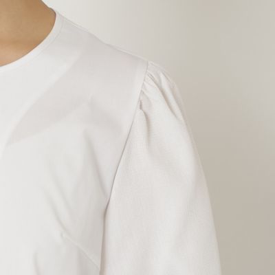 【大人気追加／接触冷感／ＵＶカット／手洗いＯＫ】異素材切替ペプラムブラウス（５１０３３５１７）