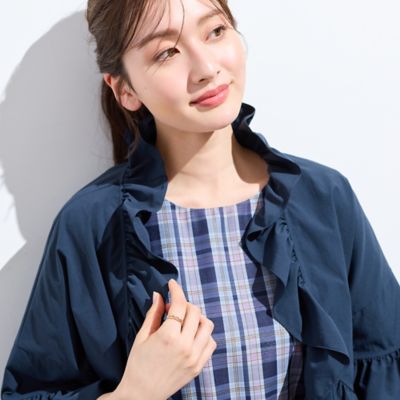 接触冷感／UVカット／遮熱】ラッフルボレロ（51033601