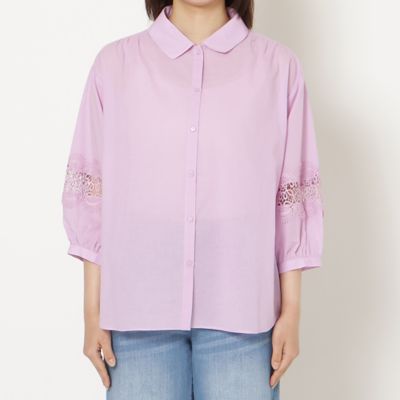 ローズティアラ★今期物★新品★レース切り替えブラウス★サイズ38 綿100％】レース切替ブラウス（51033604） | Rose Tiara