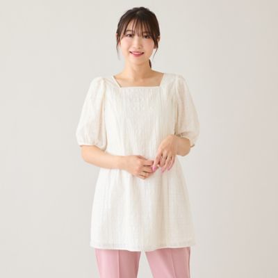 ＜Rose Tiara (Women/大きいサイズ)＞シズルチェックペプラムブラウス（５１０３３６０５）