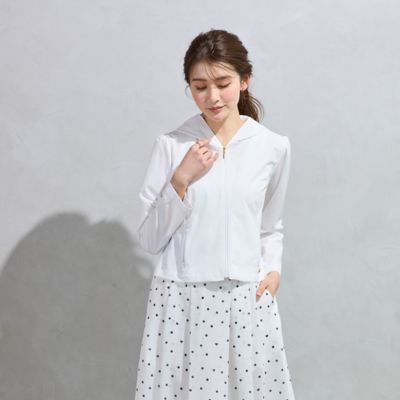 ＜Rose Tiara (Women/大きいサイズ)＞【ラッシュガード素材使用】【ＵＶｃａｒｅ／伸縮性／速乾性／軽量】パーカー（５１０３３６０７）
