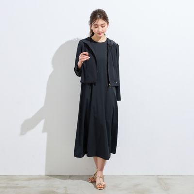 ローズティアラ ロングスプリングパーカー ブラック ラッシュガード素材使用】【UVcare／伸縮性／速乾性／軽量