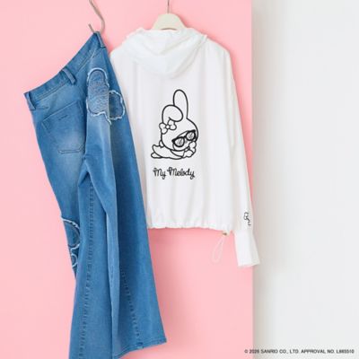 My Melody】マイメロディ プリントラッシュガード素材パーカー