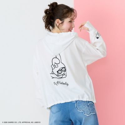 My Melody】マイメロディ プリントラッシュガード素材パーカー