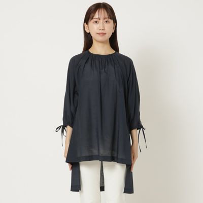 【接触冷感／手洗い可】バックロングブラウス（５１０３４５０４）
