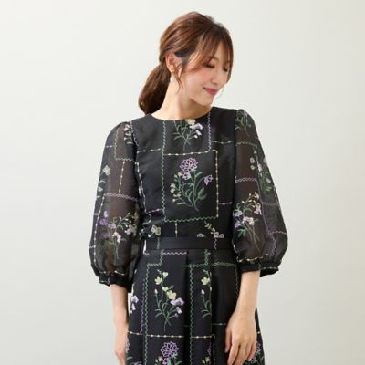 ＜Rose Tiara (Women/大きいサイズ)＞【セットアップ対応】パネル刺繍風ブラウス（５１０３４５０９）