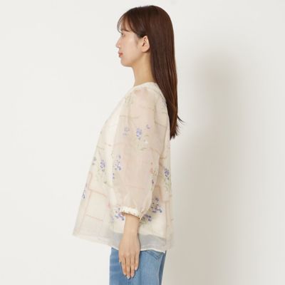 【セットアップ対応】パネル刺繍風ブラウス（５１０３４５０９）