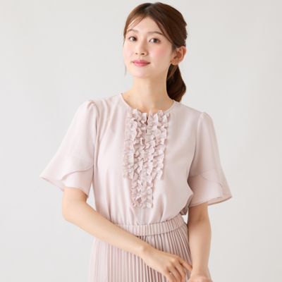 撥水／通気性◎】フロントフリルブラウス（51034601） | Rose