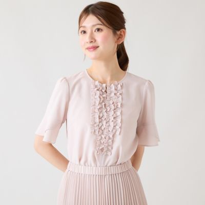 撥水／通気性◎】フロントフリルブラウス（51034601） | Rose