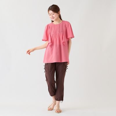 ピンタックヨーク綿シフォンブラウス（51034604） | Rose