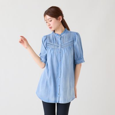 2．5オンスデニム軽やかブラウス（51034606） | Rose Tiara