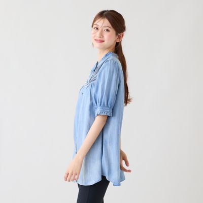 2．5オンスデニム軽やかブラウス（51034606） | Rose Tiara