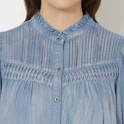 2．5オンスデニム軽やかブラウス（51034606） | Rose Tiara