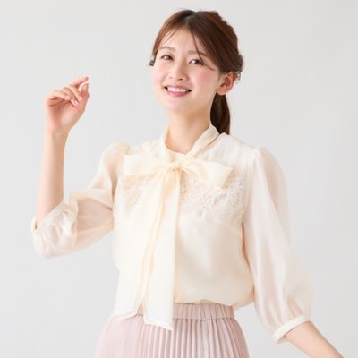 3Dレースリボンブラウス（51034611） | Rose Tiara (Women
