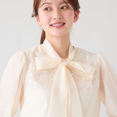 3Dレースリボンブラウス（51034611） | Rose Tiara (Women
