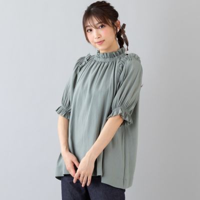 ネックフリルブラウス（51035402） | Rose Tiara (Women