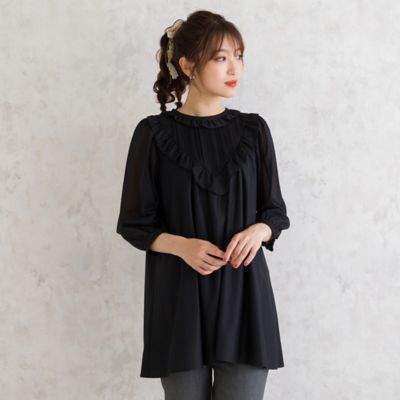 ネックフリルブラウス（51035402） | Rose Tiara (Women