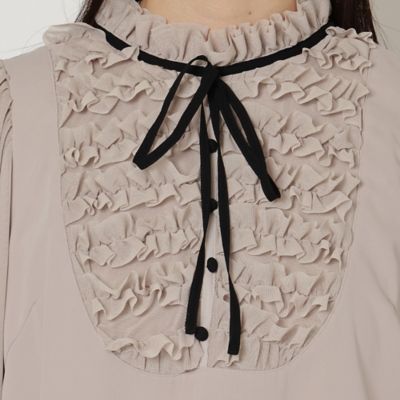 チュール切替チュニックブラウス（51035415） | Rose