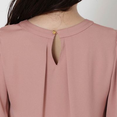 手洗いOK】リボンモチーフバルーンヘムブラウス（51035503